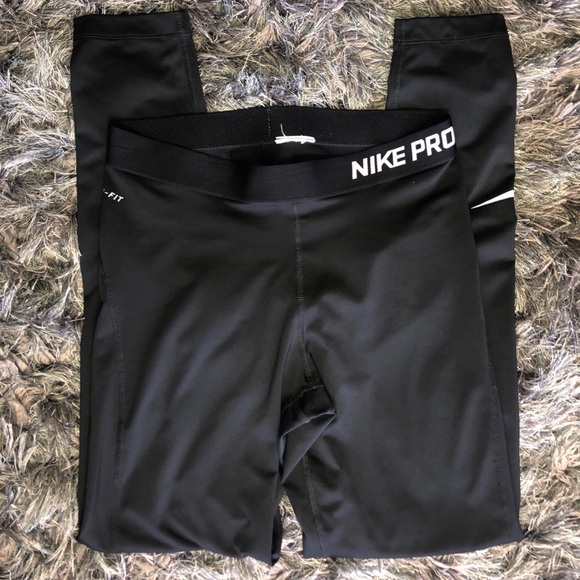 NIKE PRO | Black Dri Fit Workout Legging Pants L - Picture 6 of 8